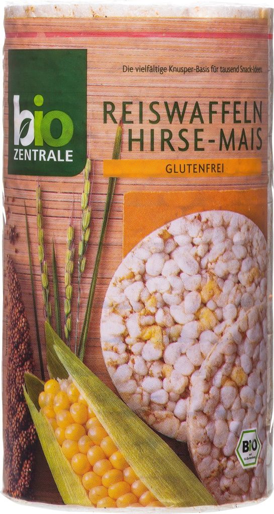 biozentrale  knusper Reiswaffeln Hirse Mais Glutenfrei 100g Produktbild 