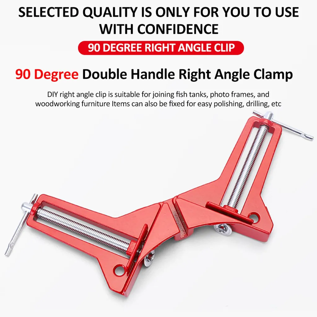 Serre-joint à angle droit renforcé en aluminium - Fixation rapide 90° - 8