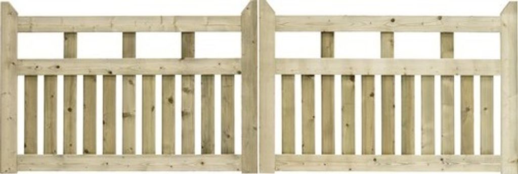 Doppeltor Konsta Elda ohne Schloßfräsung 300 x 100 cm kesseldruckimprägniert