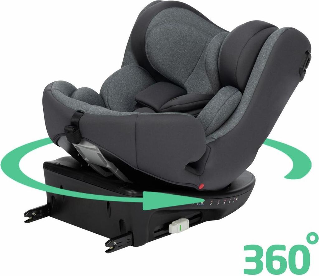 Bebeconfort EvolveFix i-Size, Autositz 360 Drehbar, 0–12 Jahre, 40–150 cm, Drehbar, 9 Kopfstützenpositionen, 5 Liegepositionen, Tinted Graphite