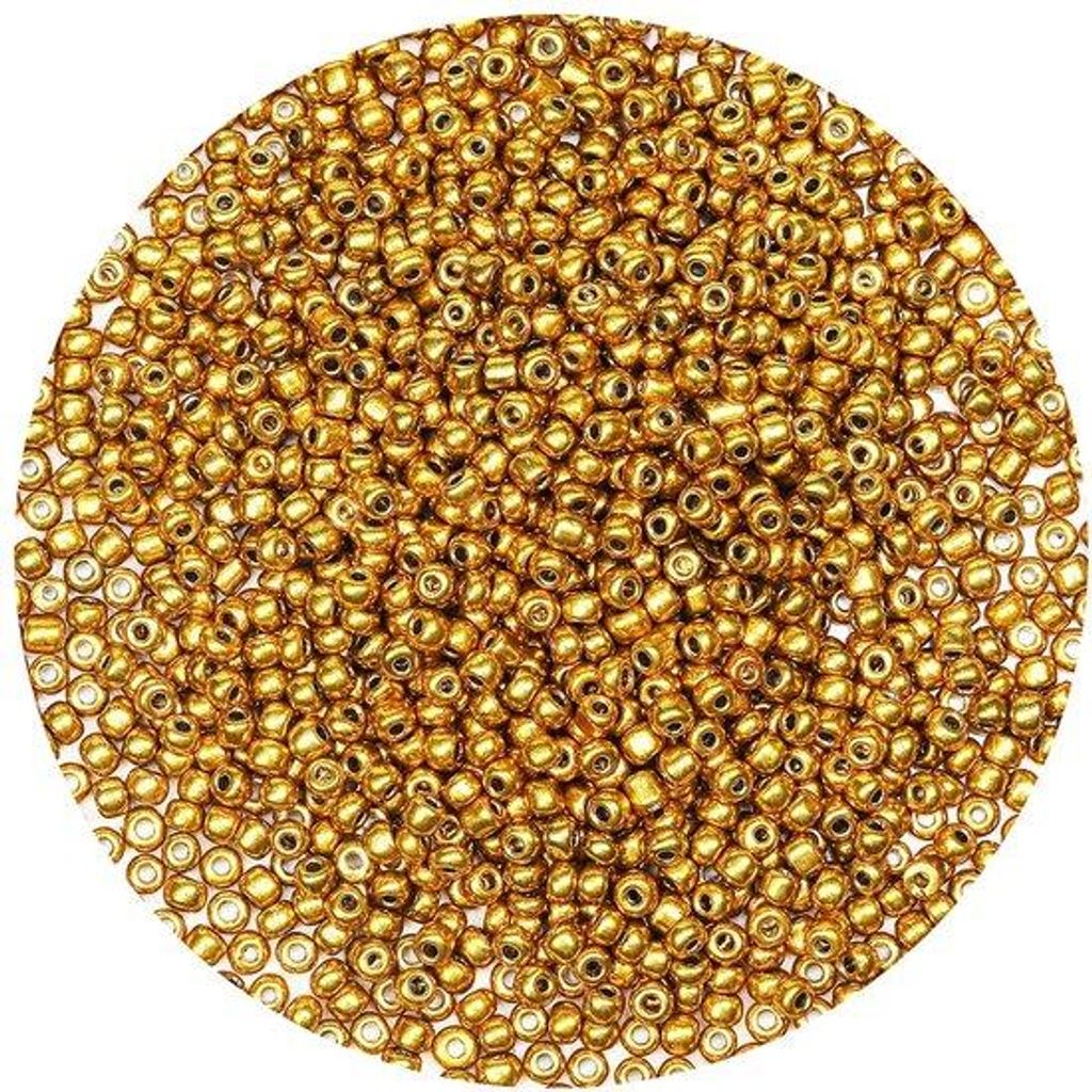 4mm goldfarbene Glasperlen zum Fädeln, Schmuckherstellung
