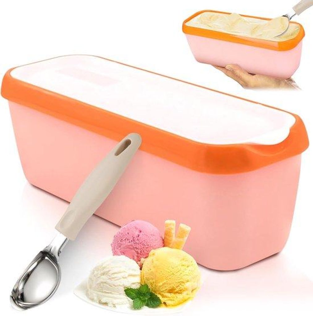 Silikon Iciscontainer mit Eisschöpfung, 1,5 L Eisschrank, herstellbar, für Selbstgemachtes Eis