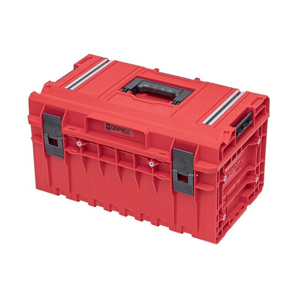 Qbrick System ONE 350 2.0 Technik RED ULTRA HD Custom Werkzeugkoffer modularer Organizer 585 x 385 x 320 mm 38 l stapelbar IP66