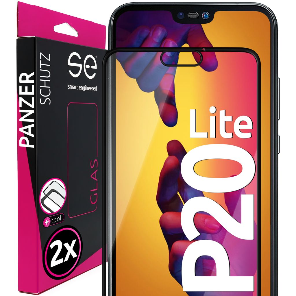 2x se 3D Panzerglas Huawei P20 Lite