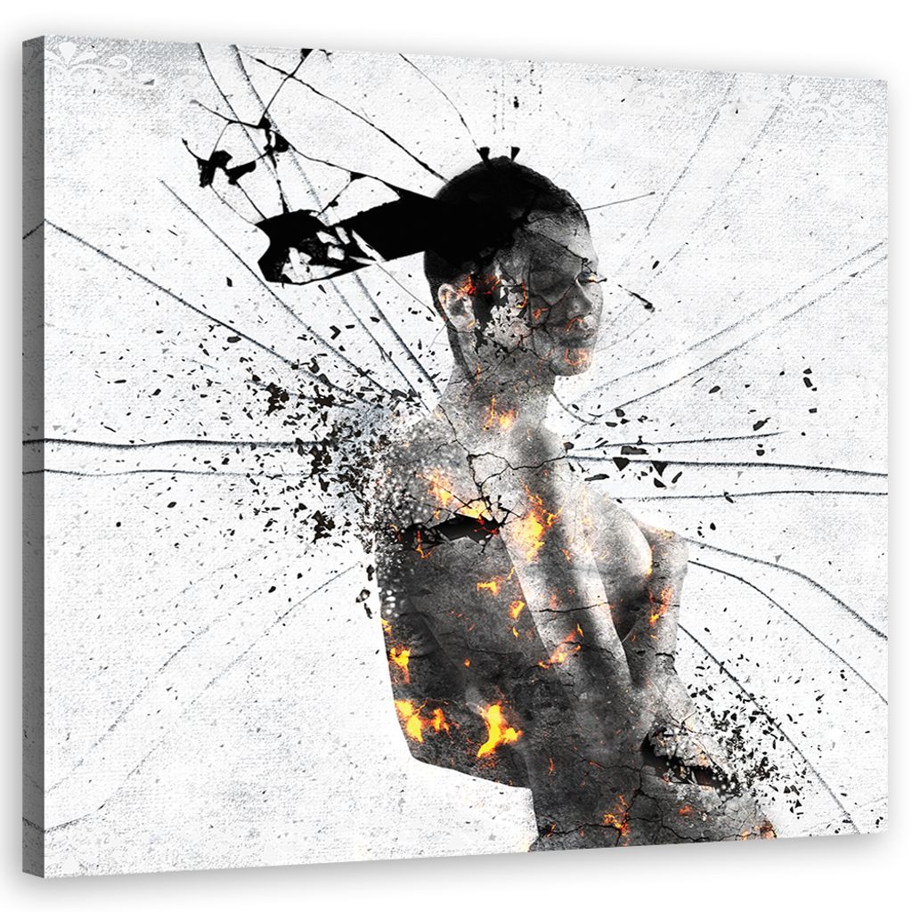 Leinwandbild menschen - weiß 60x60 cm Feeby weiß wandbild bereit zum aufhängen