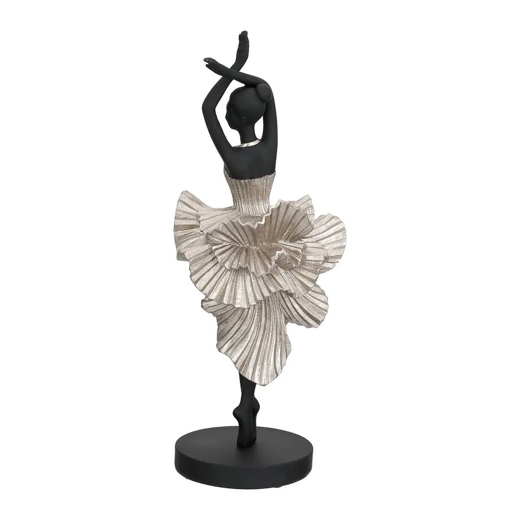 Gilde Skulptur Ballerina Ballet 44cm - Statua Design Resina Nera - 4