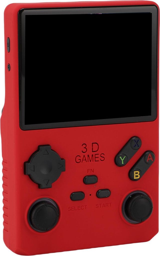 Retro Handheld Game Console with 256GB Memory 3.5 Inch HD Screen Open Source for Linux System Portable Pocket Video Game Console 3800mAh Battery Red