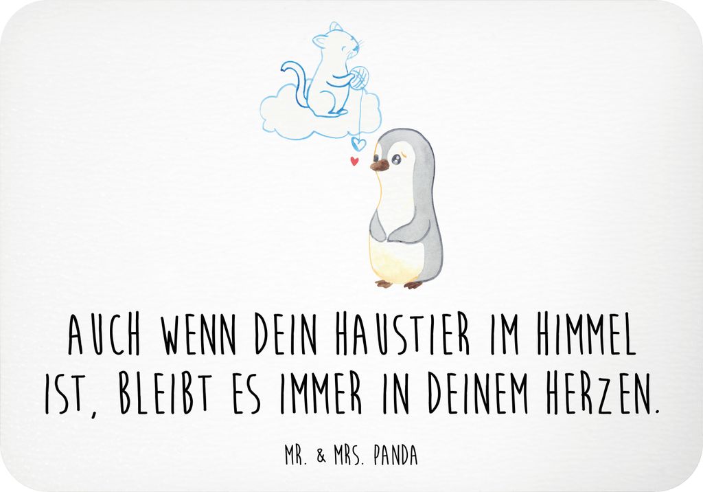 Mr. & Mrs. Panda Kühlschrankmagnet Trauerbewältigung Haustierverlust - Weiß - Geschenk, nach dem Verlust eines Haustiers, küchenmagnet, magnet,...