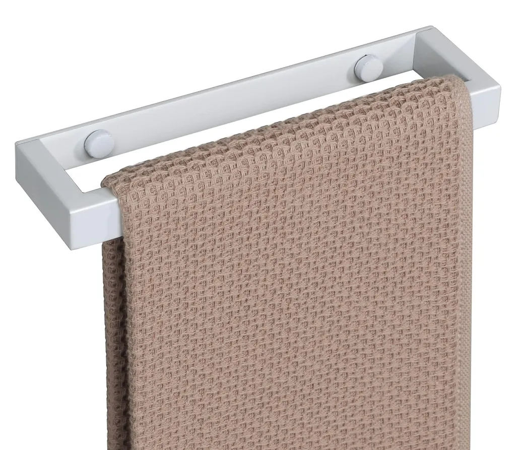 Porte-serviettes de cuisine et salle de bains blanc longueur 20cm