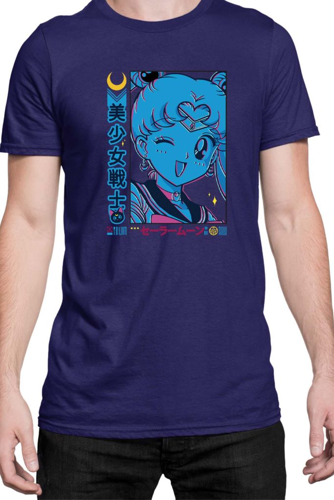 Herren T-Shirt Japan Manga Anime Comics Animation Sailor Anime Manga Moon 11, Man M / Dunkelblau
