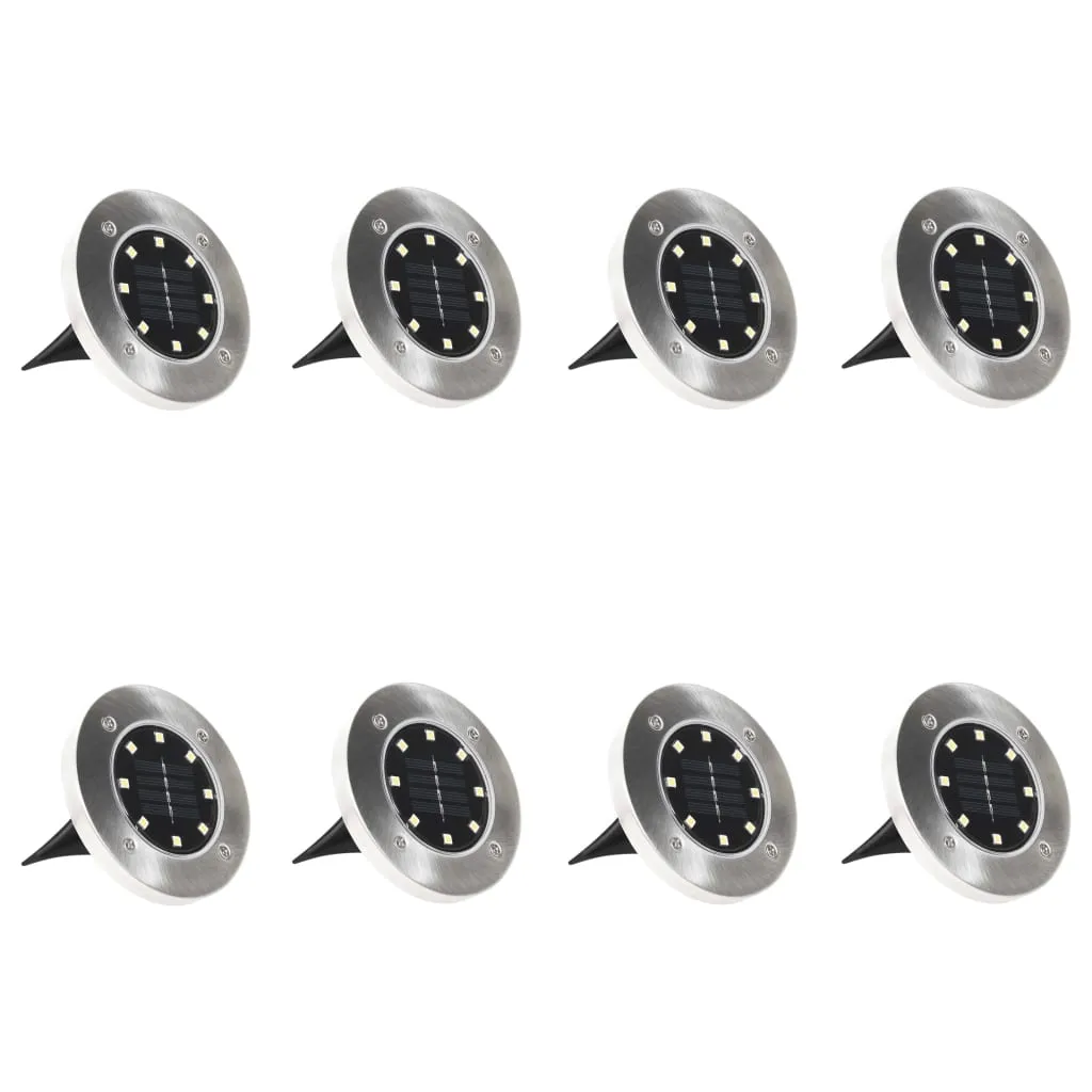 vidaXL Lampes Solaires de Sol 8 pcs LED RGB Éclairage Extérieur Design