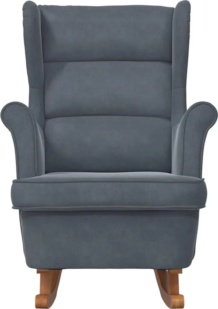 Chaise à bascule confortable 100% polyester avec cadre en contreplaqué