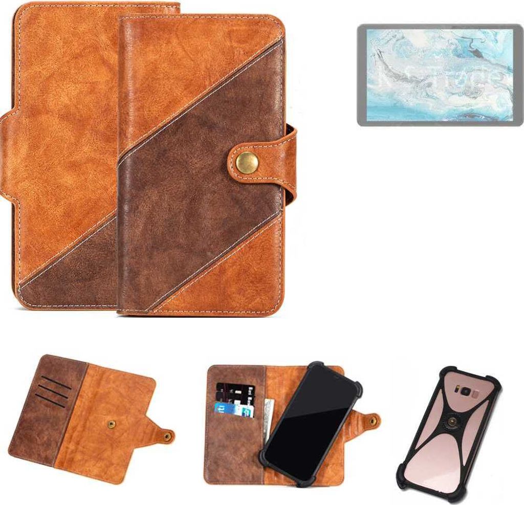 K-S-Trade Handyhülle Schutzhülle Bookstyle Case Wallet-Case kompatibel mit Huawei Enjoy 20 5G Cover Klapphülle Kantenschutz Smartphone dunkelbraun