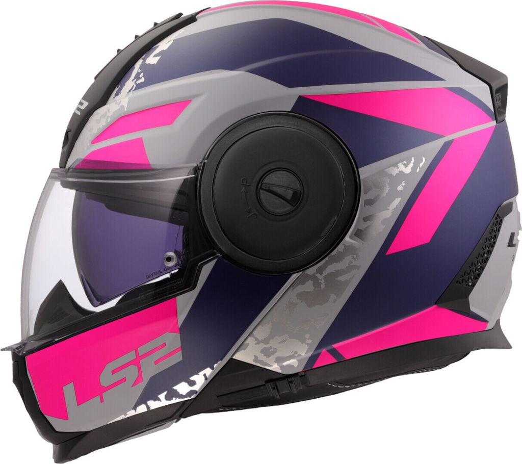 LS2 FF902 Scope II Oxyd Klapphelm, grau matt/blau/pink, XS (53/54)