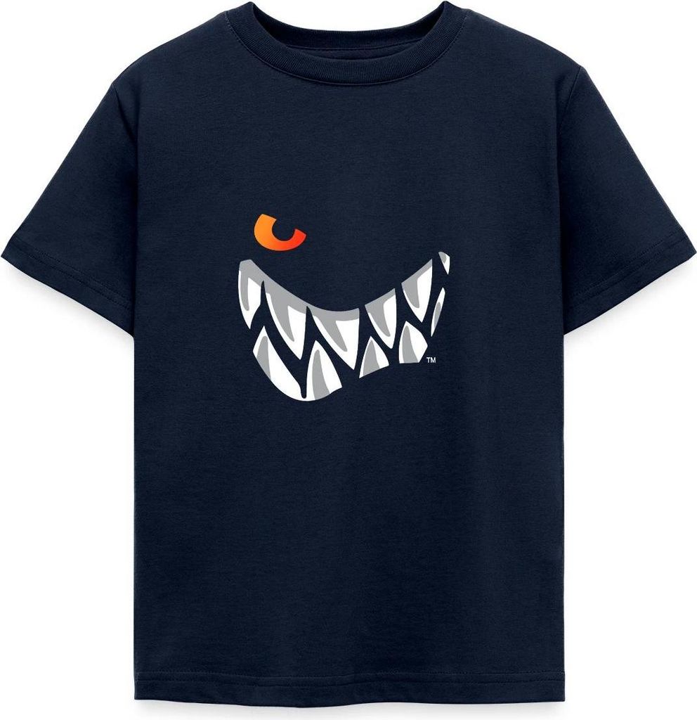 Spreadshirt Die Wilden Kerle Grinsen Kinder T-Shirt, 122/128 (7-8 Jahre), Navy