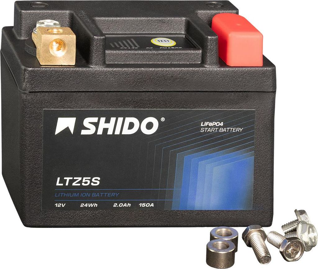 Shido Lithium Motorradbatterie LiFePO4 LTZ5S 12V 2Ah Produktbild 
