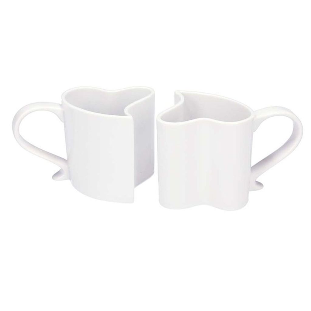 2 mugs en forme de coeur pour les amoureux Daklos Image du produit 