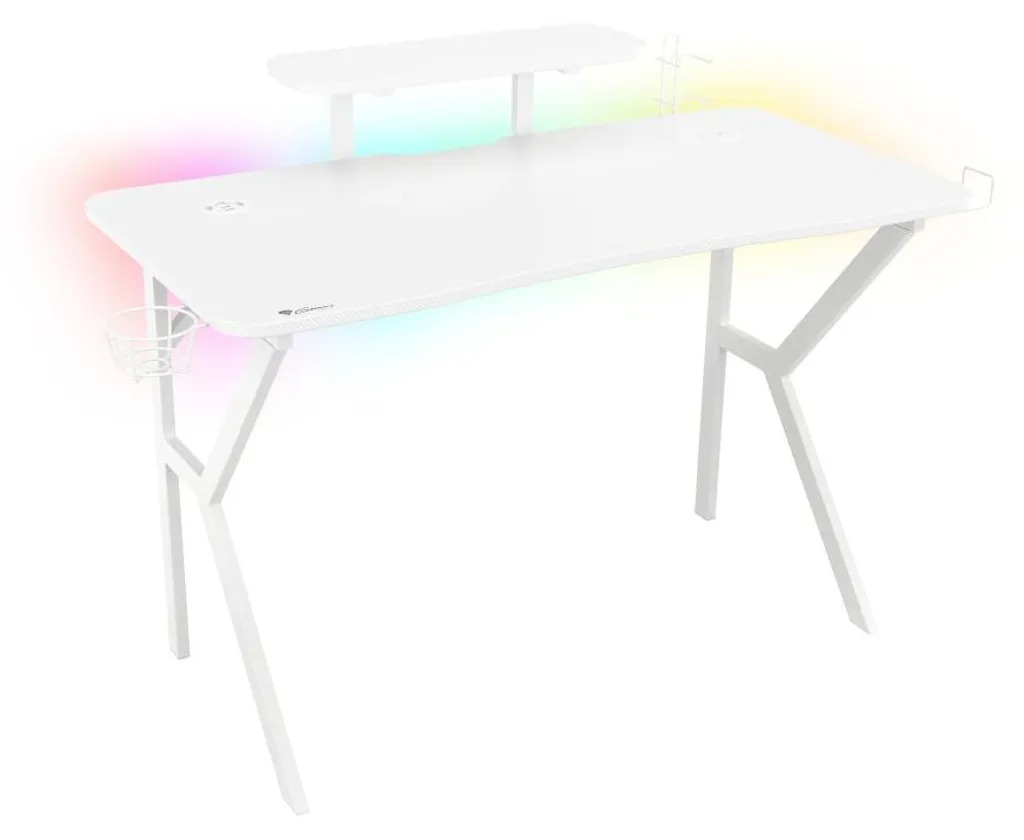 Bureau Genesis Holm 320 RGB : Chargeur Induction et Rangement Intelligent