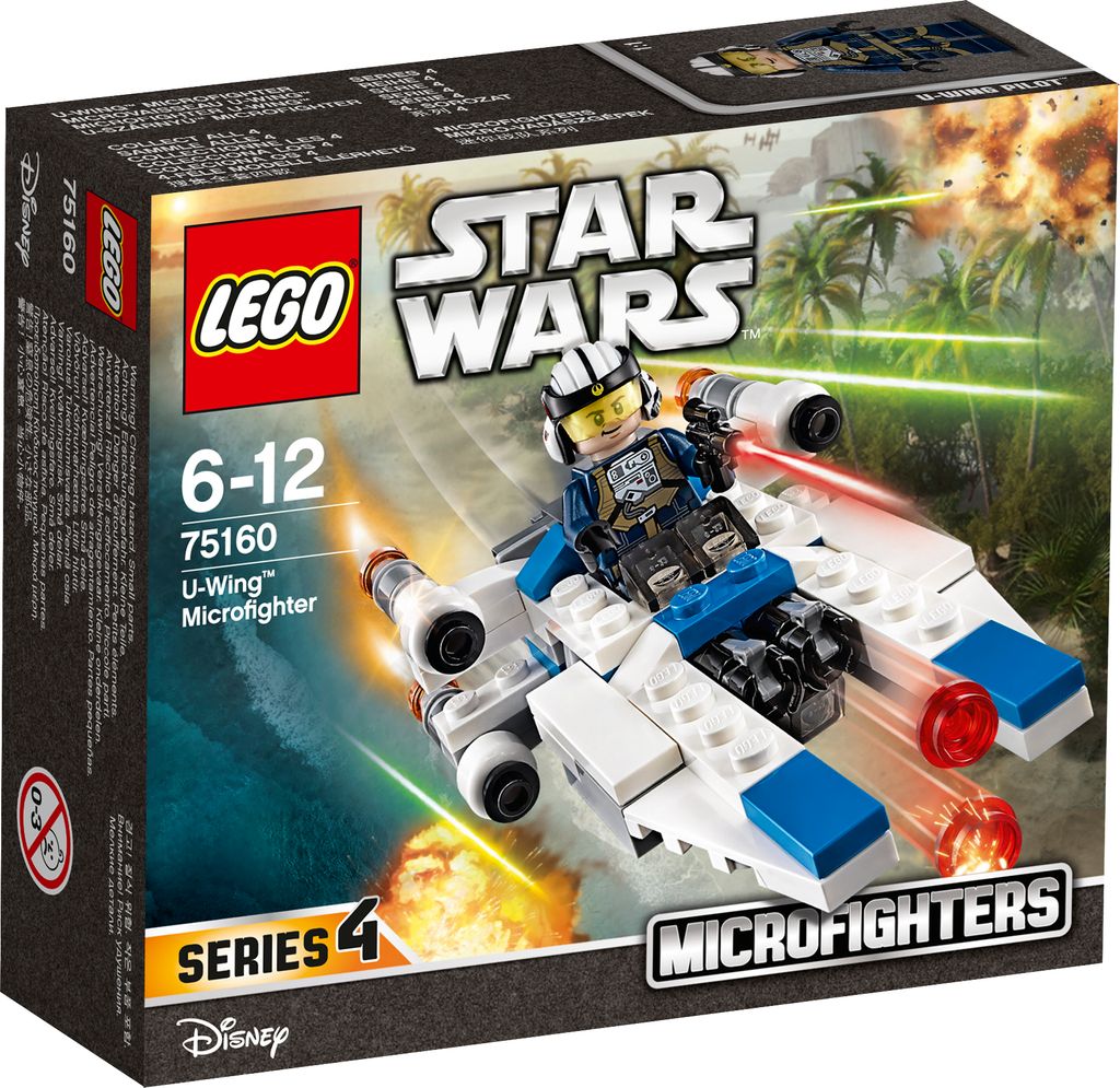 The image shows the retail packaging of a LEGO Star Wars U-Wing Microfighter set.