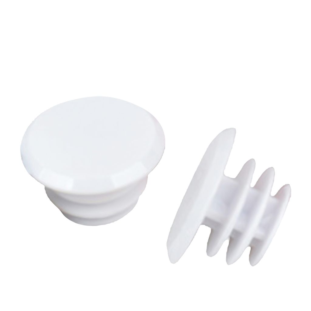 2 Stücke Mountainbike Radfahren Gummi Lenker 17-22mm End Stopper Stecker Kappen-Weiß