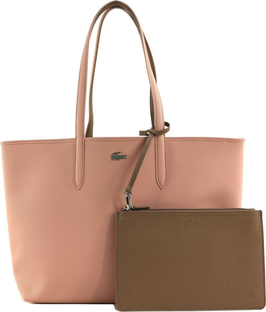LACOSTE Schultertasche Shopper Anna Shopping Bag Rose Tan Antler lachsfarben