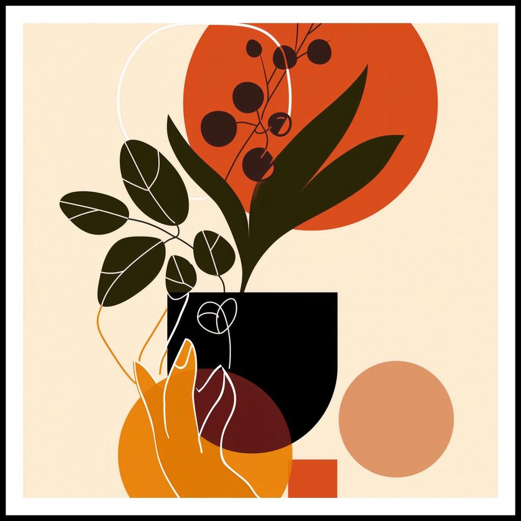 Plakat 80x80cm Berührung der Natur