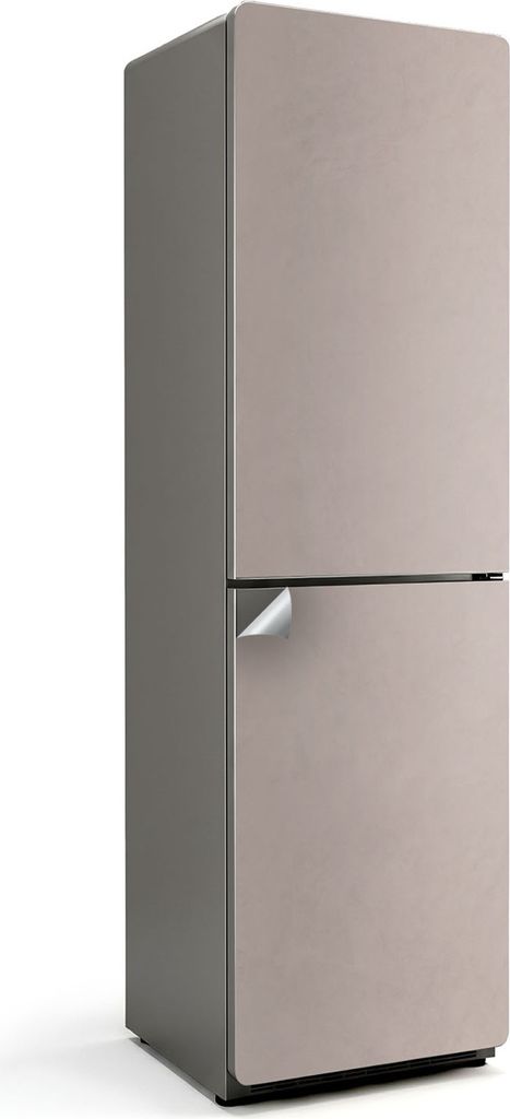 Farbe Hellcreme – Kühlschrank Aufkleber – Klebefolie Kühlschrank – Kühlschrank Nachbildung – Kühlschrankfolie selbstklebend – Küchen...