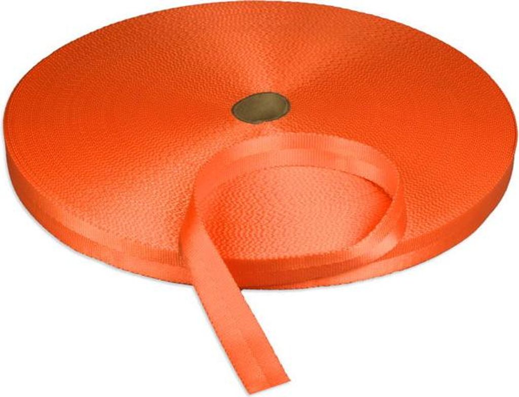 Gurtband, orange 30 mm , 100 Meter