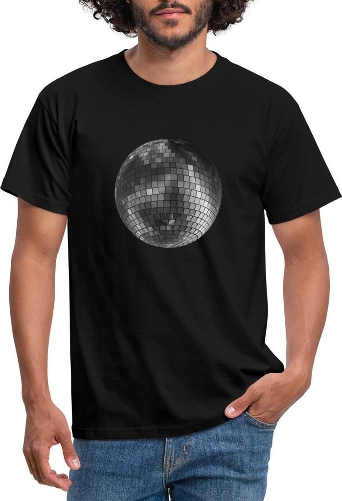 Spreadshirt Funkelnde Diskokugel Design Männer T-Shirt, 3XL, Schwarz