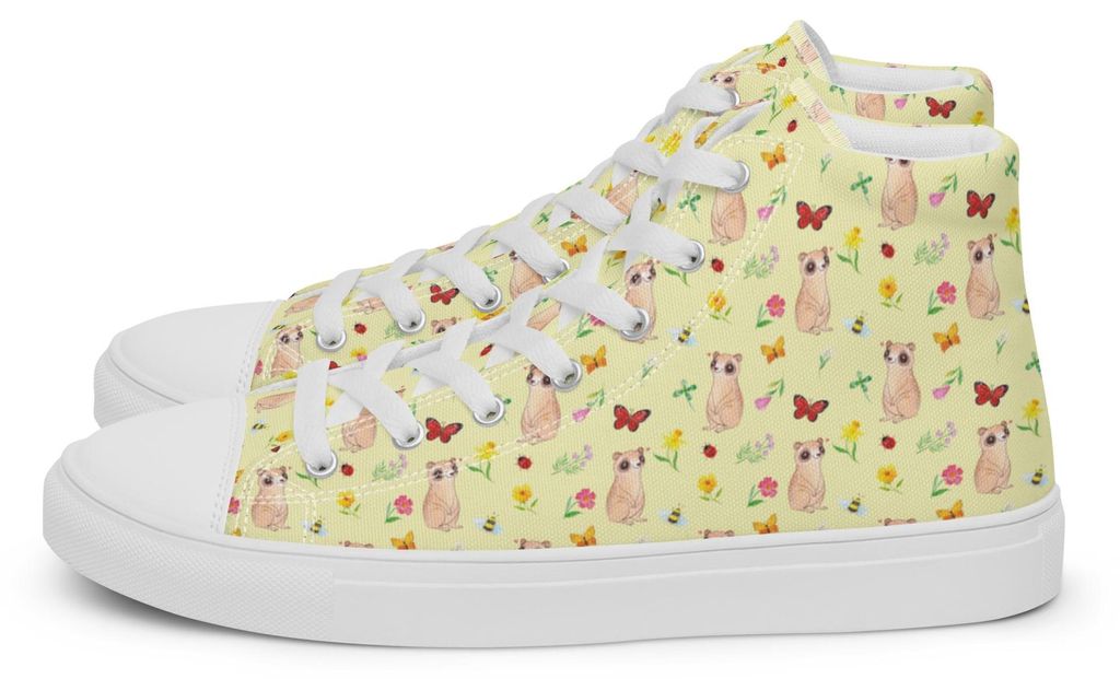 Mr. & Mrs. Panda Sneaker Damen Erdmännchen Größe 42 - Gelb - Geschenk, Turnschuhe, Afrika, Spruch, Sportschuhe, Roadtrip, Freizeitschuhe, Reisen...