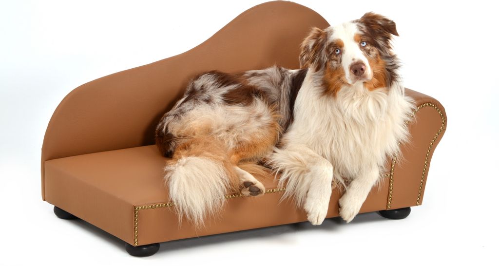 Silvio Design Heimtierottomane in Lederoptik Gr. 2 Nougat, 21523103