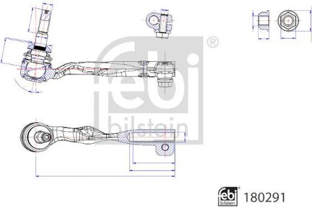 Rotule de barre de connexion pour BMW G32 G11 F91 F92 - Qualité OE Febi