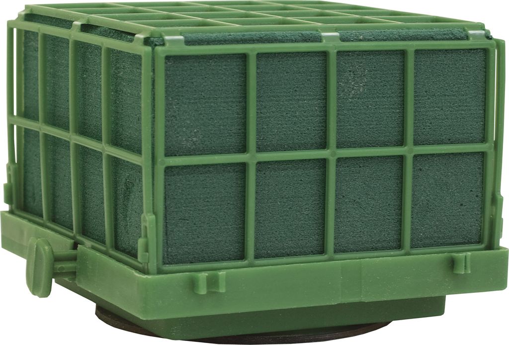 Nass Steckschaum Eckig 11x11x8cm mit Saugnapf für Auto 1 Produktbild 