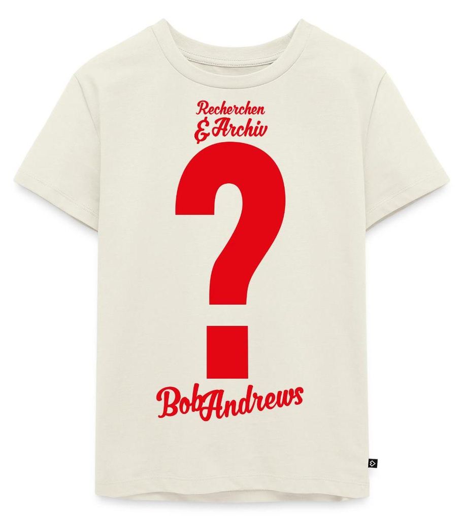 Spreadshirt Die Drei Fragezeichen Bob Andrews Kostüm Karneval Kinder Premium T-Shirt, 110/116 (4 Jahre), Naturweiß
