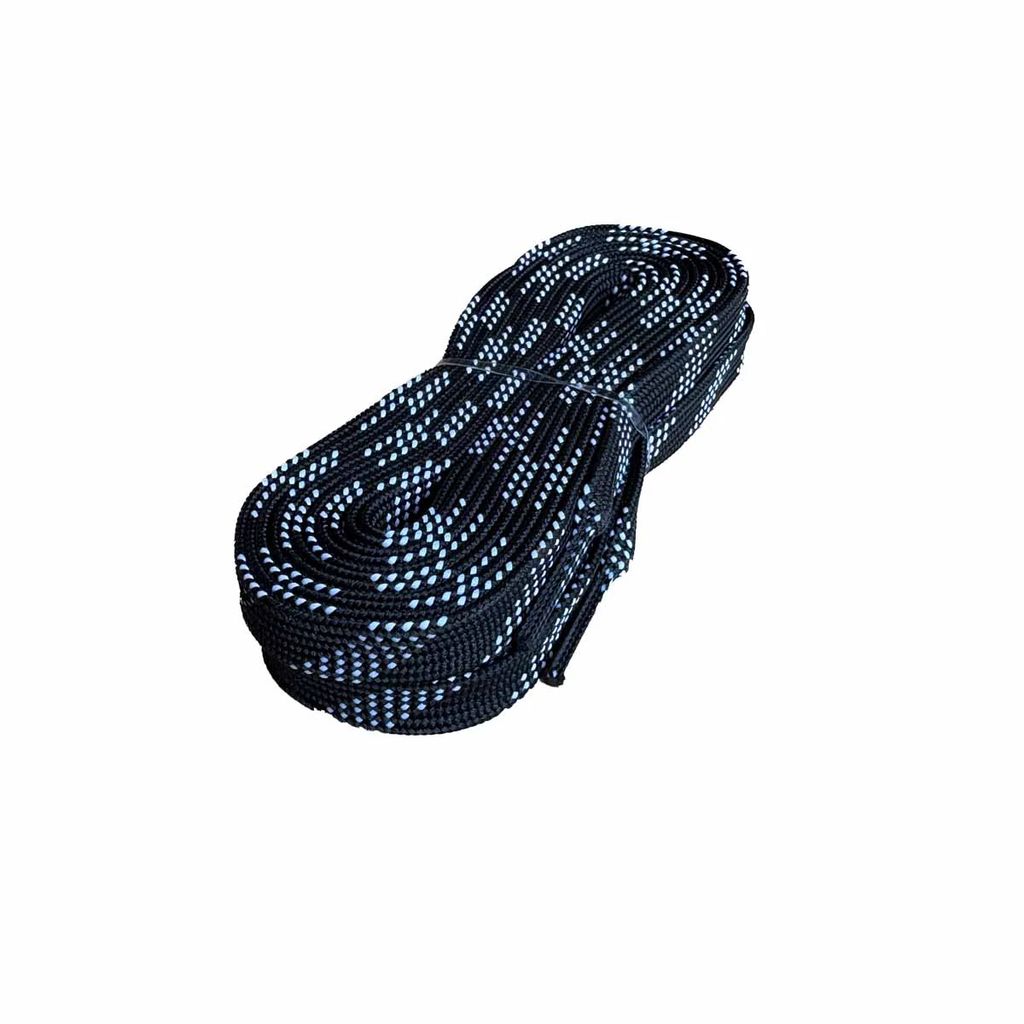 Schlittschuh / Eishockey Schnürsenkel - Schwarz - Ungewachst - 210 cm