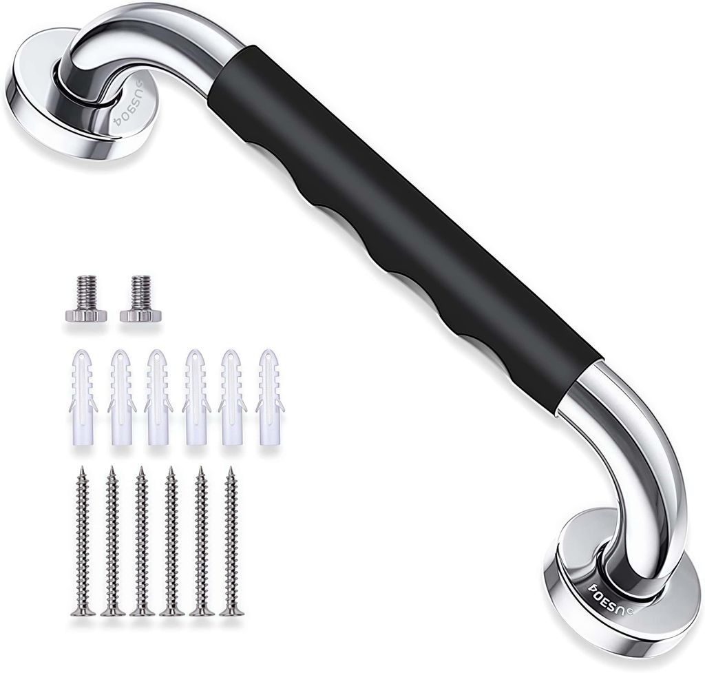 Haltegriffe für Senioren, Rutschfreier Haltegriff, Edelstahl Dusche Badewannengriff Wandmontage für Senioren, Kinder - 30CM