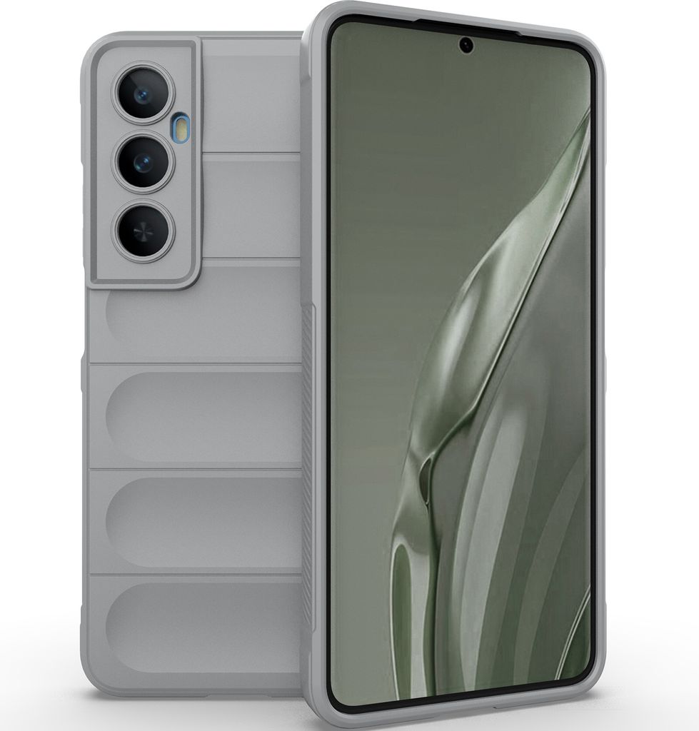 Handyhülle für Realme C65 4G Weich TPU Silikon Stossfest Anti-rutsch Hülle Grau