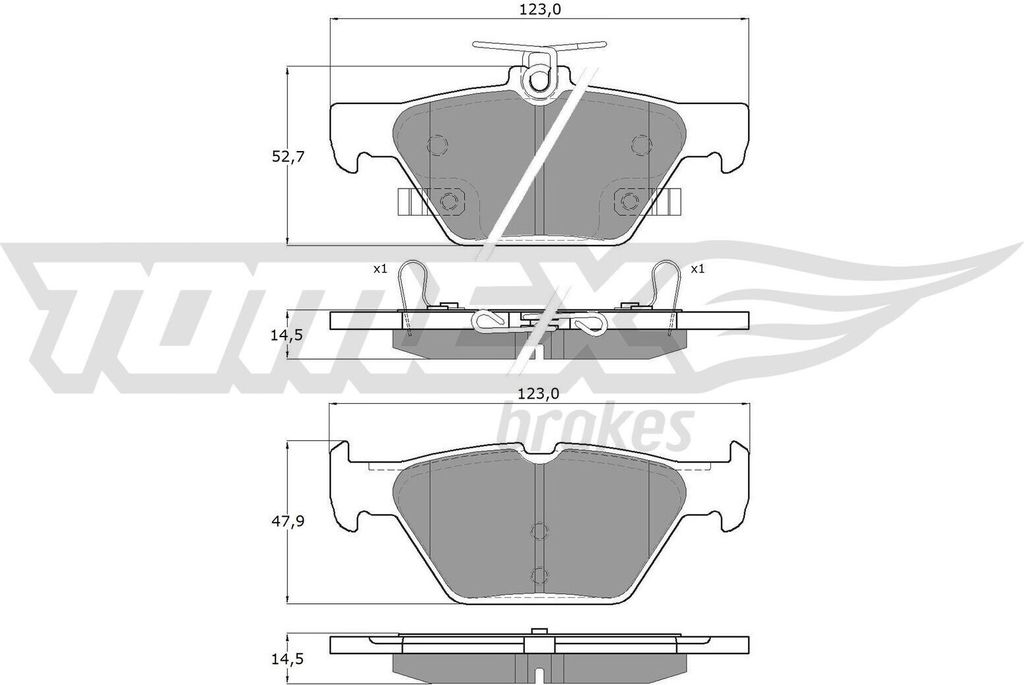 TOMEX brakes Bremsbeläge Satz Hinten Bremsklötze für SUBARU XV (GT) TX 18-71