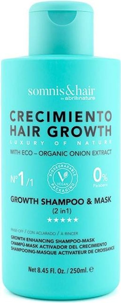 Somnis&Hair 2-in-1 Haargrowth Shampoo & Haarmaske, 250ml - Fördert das Haarwachstum, intensive Pflege und Revitalisierung