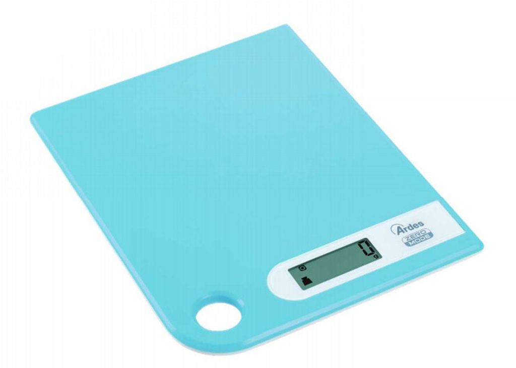Ardes AR1PA1 Elektronische KÃ1/4chenwaage mit LCD-Infodisplay, Messbereich bis 5 kg, Kunststoff-Wiegeschale, Zuwiegefunktion, Automatische Abschal...