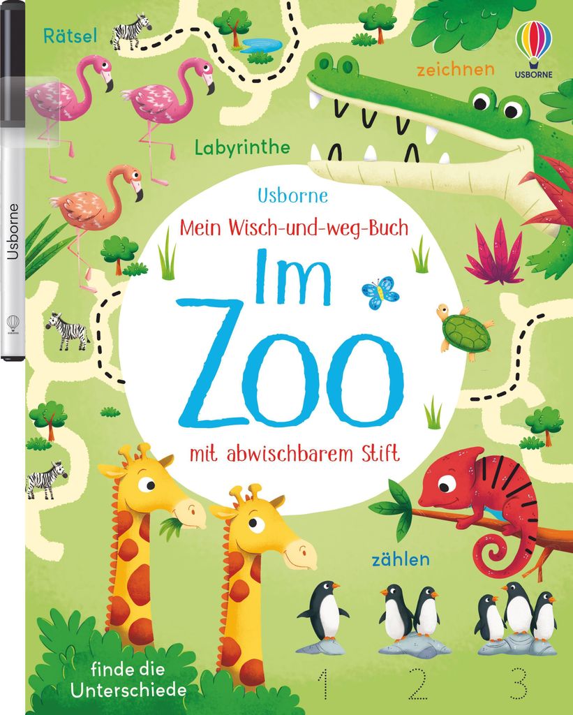 Mein Wisch-und-weg-Buch: Im Zoo: mit abwischbarem Stift (Meine Wisch-und-weg-Bücher)