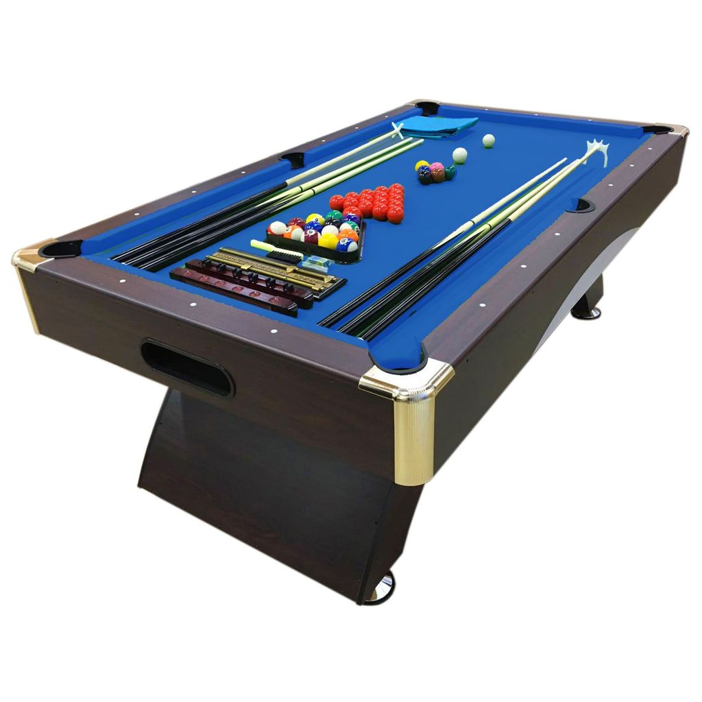 Bellagio – 8 FT Billardtisch Blau Moderner komplett mit Zubehör