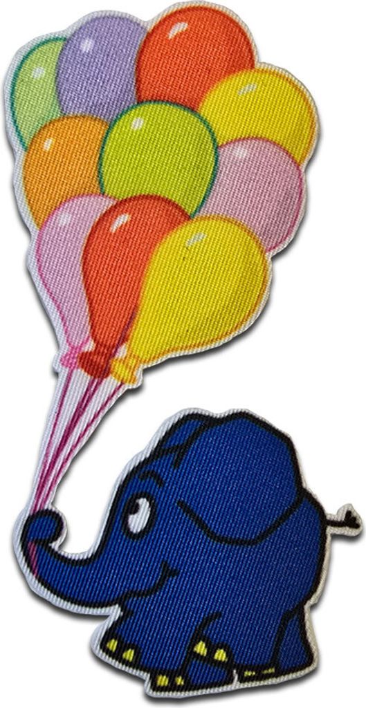 Elefant Sendung Mit Der Maus Kinder - Aufnäher, Bügelbild, Aufbügler, Applikationen, Patches, Flicken, Zum Aufbügeln, Größe: 7 x 4 cm