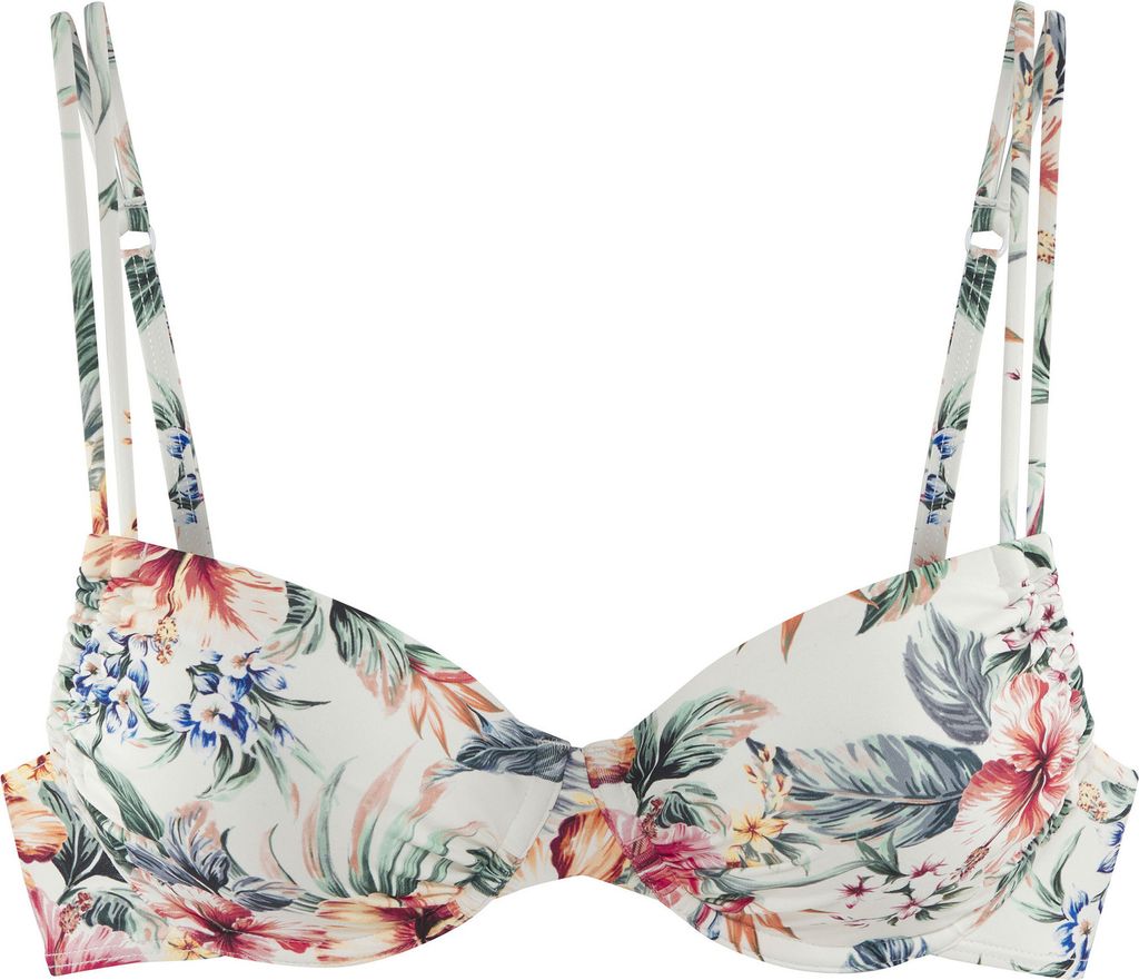 LASCANA Bügel-Bikini-Top creme bedruckt Größe 40 Cup D