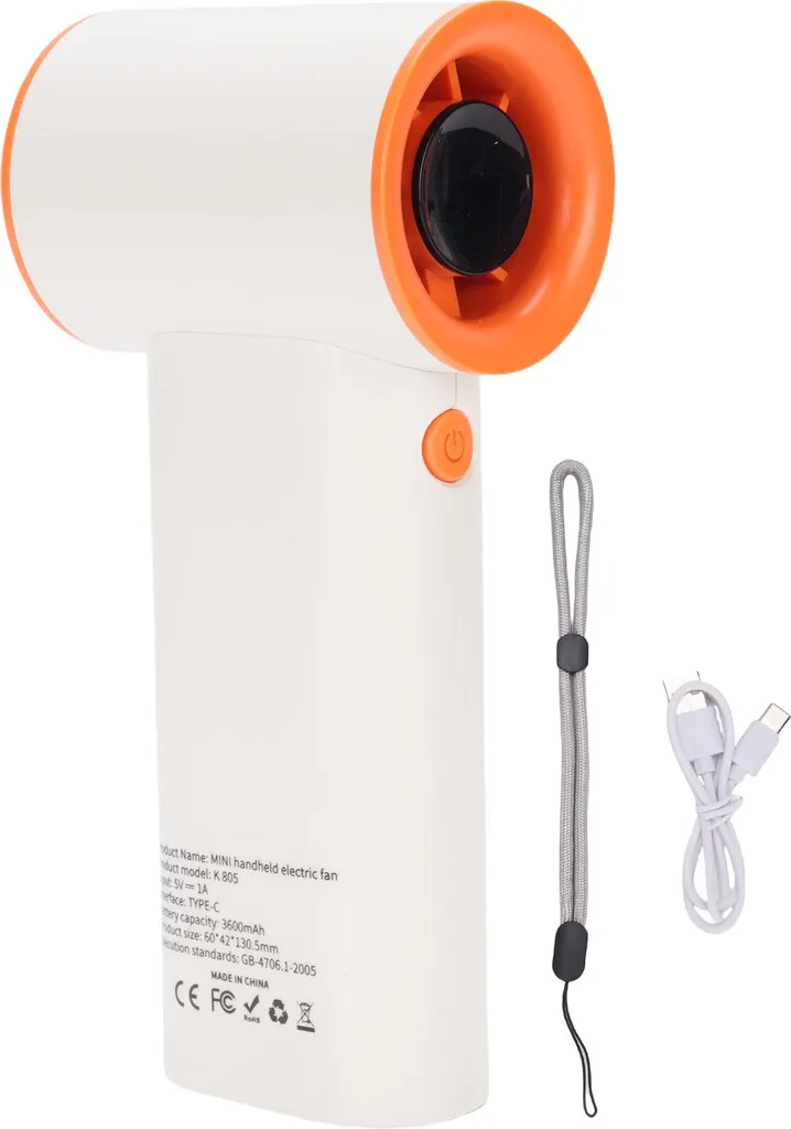 Ventilateur de poche portable USB à haute vitesse Mini Fan Blanc V1