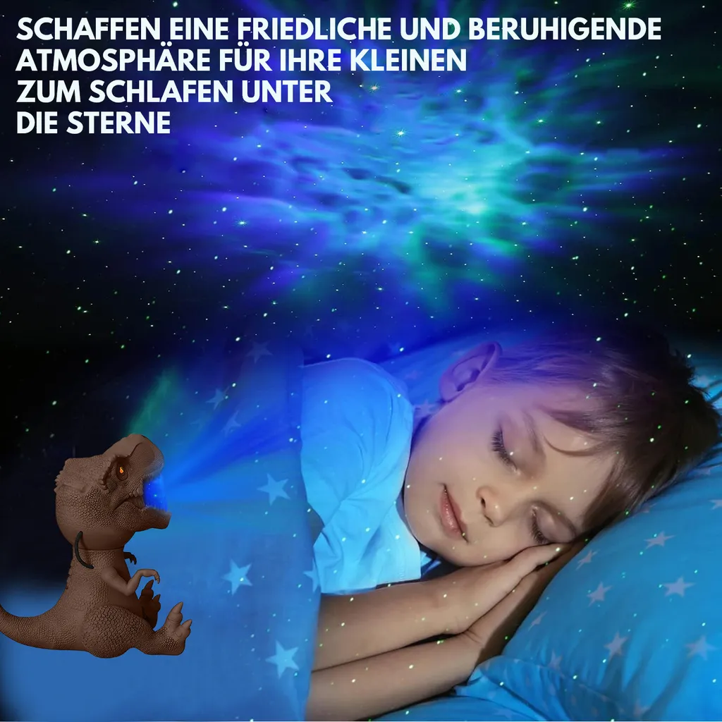 Proiettore Magico Aurora Dinosauro - Lampada Stelle Regalo Natale - 9