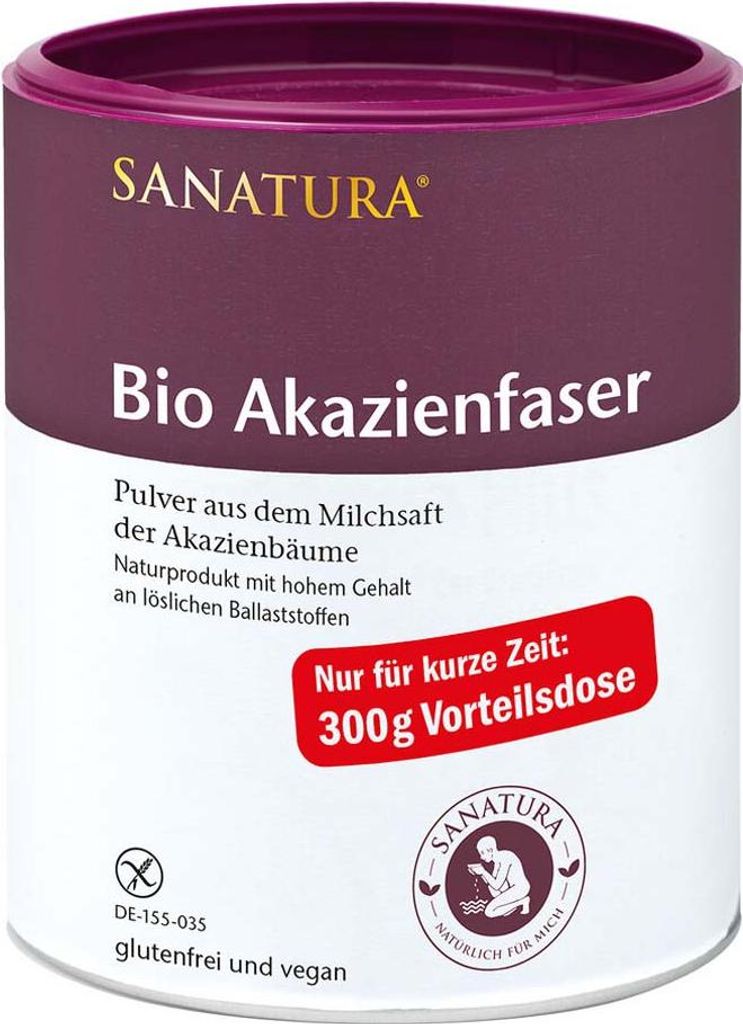 Sanatura  Akazienfaser | 300 g | ballaststoffreich | vegan Produktbild 