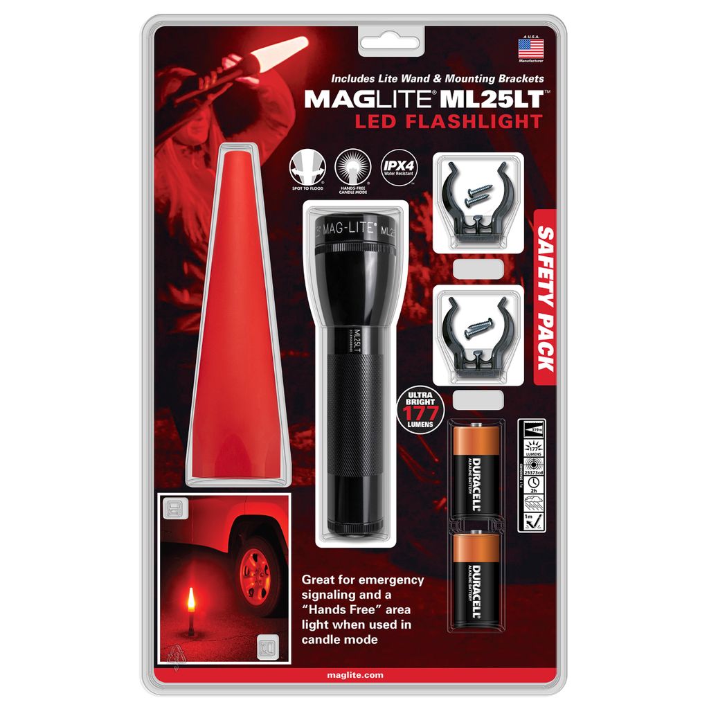 Mag-Lite® ML25LT 2C LED Taschenlampe für das Auto mit rotem Produktbild 