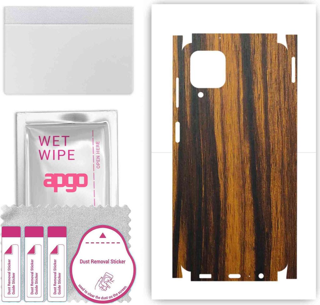 apgo Rückseite + Seiten Schutzfolie, Skin, kompatibel mit Samsung Galaxy F12, Hinten Displayschutzfolie aus Vinylfolie, kratzfest, einfache Montag...