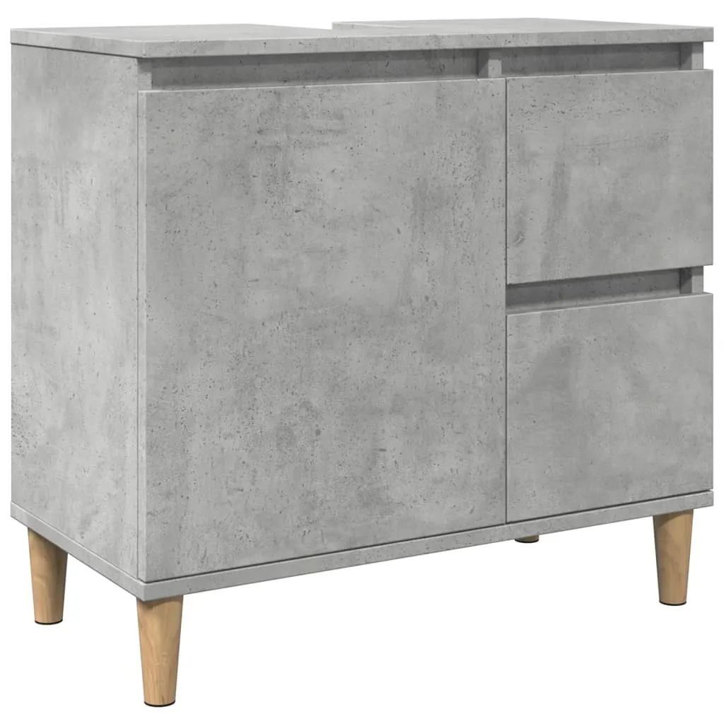 Mobiletto Salvaspazio Grigio Cemento 65 cm Legno Multiuso Convenienza